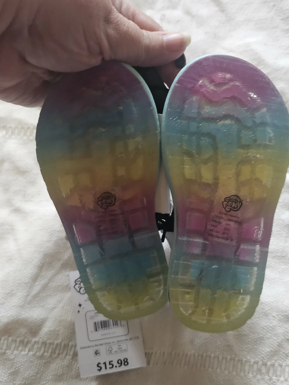 Hasbro My Little Pony Light Blue and Pink Girls Sandals - Picture 6 of 6
